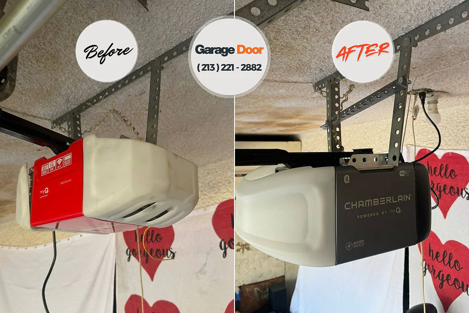 Before and after: garage door company El Cenizo, TX